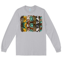 Moon Dust western handdrawn patterns brushstrokes Long Sleeve Tee - BarkalooDesign