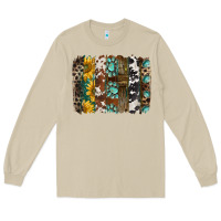 Mushroom western handdrawn patterns brushstrokes Long Sleeve Tee - BarkalooDesign