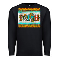 Black faith cross and sunflower tumbler Premium Sweatshirt - HRA Design Shop