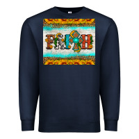 Navy faith cross and sunflower tumbler Premium Sweatshirt - HRA Design Shop
