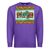 Purple faith cross and sunflower tumbler Premium Sweatshirt - HRA Design Shop
