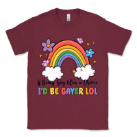 Burgundy if being gay was a choice i'd be gayer lol Classic Tee - MaliasSmallBusiness
