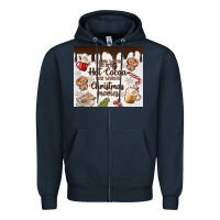 Navy i just want to drink hot cocoa Zipper Hoodie - MaliasSmallBusiness