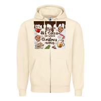 Sandshell i just want to drink hot cocoa Zipper Hoodie - MaliasSmallBusiness