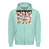 Seafoam i just want to drink hot cocoa Zipper Hoodie - MaliasSmallBusiness