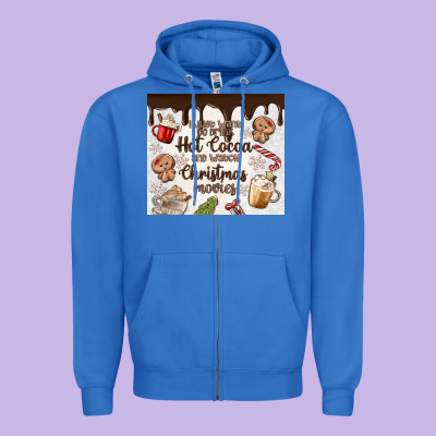 Zipper Hoodie i just want to drink hot cocoa