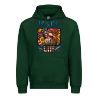 Forest Green let's get lit 4th of july cow Urban Hoodie - LillyAllenDesigns