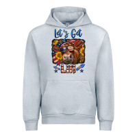 Heather Grey let's get lit 4th of july cow Urban Hoodie - LillyAllenDesigns