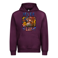 Mauve Wine let's get lit 4th of july cow Urban Hoodie - LillyAllenDesigns