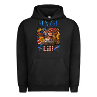 Pigment Black let's get lit 4th of july cow Urban Hoodie - LillyAllenDesigns
