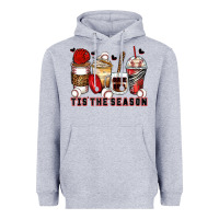 Heather Grey tis' the season baseball coffee cups Heavyweight Hoodie - Zillion Design Studio