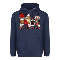 Navy tis' the season baseball coffee cups Heavyweight Hoodie - Zillion Design Studio
