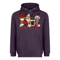 Plum tis' the season baseball coffee cups Heavyweight Hoodie - Zillion Design Studio