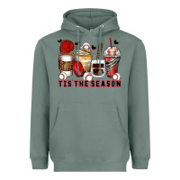 Sage tis' the season baseball coffee cups Heavyweight Hoodie - Zillion Design Studio