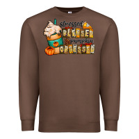 Chestnut stressed blessed pumpkin obsessed Premium Sweatshirt - CowhideDigitalArt