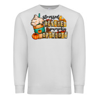 Dove Grey stressed blessed pumpkin obsessed Premium Sweatshirt - CowhideDigitalArt