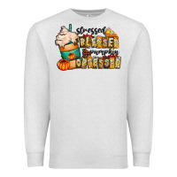 Oatmeal Heather stressed blessed pumpkin obsessed Premium Sweatshirt - CowhideDigitalArt
