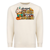 Sandshell stressed blessed pumpkin obsessed Premium Sweatshirt - CowhideDigitalArt