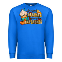 True Royal stressed blessed pumpkin obsessed Premium Sweatshirt - CowhideDigitalArt