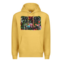Antique Gold just a girl who loves christmas Premium Hoodie - AdoDesignShop