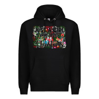 Black just a girl who loves christmas Premium Hoodie - AdoDesignShop