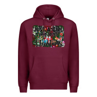 Burgundy just a girl who loves christmas Premium Hoodie - AdoDesignShop