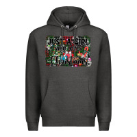 Charcoal Heather just a girl who loves christmas Premium Hoodie - AdoDesignShop