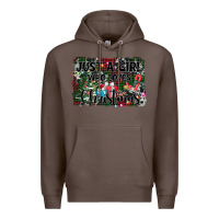 Coffee just a girl who loves christmas Premium Hoodie - AdoDesignShop