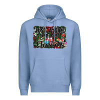 Colony Blue just a girl who loves christmas Premium Hoodie - AdoDesignShop
