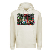 Oatmeal Heather just a girl who loves christmas Premium Hoodie - AdoDesignShop