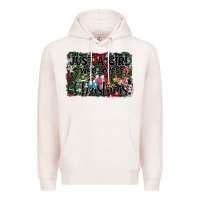 Pale Pink just a girl who loves christmas Premium Hoodie - AdoDesignShop