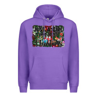 Purple just a girl who loves christmas Premium Hoodie - AdoDesignShop
