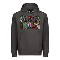 Smoke just a girl who loves christmas Premium Hoodie - AdoDesignShop