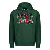 Sports Green just a girl who loves christmas Premium Hoodie - AdoDesignShop