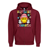 Burgundy a little bit dramatic Zipper Hoodie - MaliasSmallBusiness