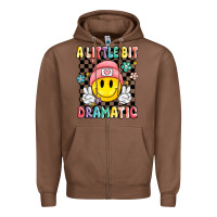 Chestnut a little bit dramatic Zipper Hoodie - MaliasSmallBusiness