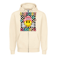 Sandshell a little bit dramatic Zipper Hoodie - MaliasSmallBusiness