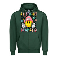 Sports Green a little bit dramatic Zipper Hoodie - MaliasSmallBusiness