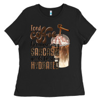 Black iced coffee because my sarcasm needs to stay hydrated Ladies Tee - BarkalooDesign