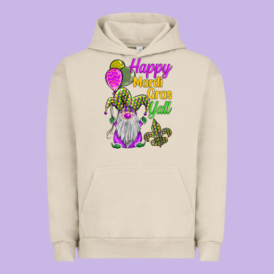 Happy Mardi Gras Y'all Urban Hoodie Designed By Barkaloodesign