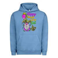 Pigment Pebble Blue happy mardi gras y'all Urban Hoodie - BarkalooDesign