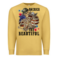 Antique Gold America the beautiful 4th of july Premium Sweatshirt - CowGirlArtShop