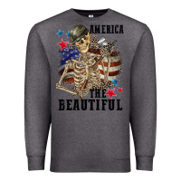 Charcoal Heather America the beautiful 4th of july Premium Sweatshirt - CowGirlArtShop