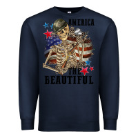 Navy America the beautiful 4th of july Premium Sweatshirt - CowGirlArtShop