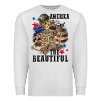 Oatmeal Heather America the beautiful 4th of july Premium Sweatshirt - CowGirlArtShop