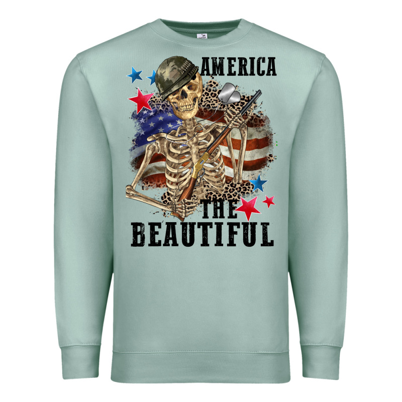 America The Beautiful 4th Of July Premium Sweatshirt by CowGirlArtShop | Teevron