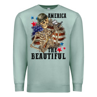 Seafoam America the beautiful 4th of july Premium Sweatshirt - CowGirlArtShop