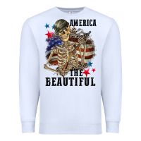 White America the beautiful 4th of july Premium Sweatshirt - CowGirlArtShop
