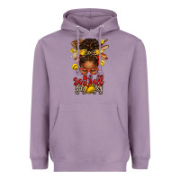 Lavender softball mom afro messy bun Heavyweight Hoodie - texasbilliewilder