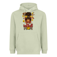 Matcha softball mom afro messy bun Heavyweight Hoodie - texasbilliewilder